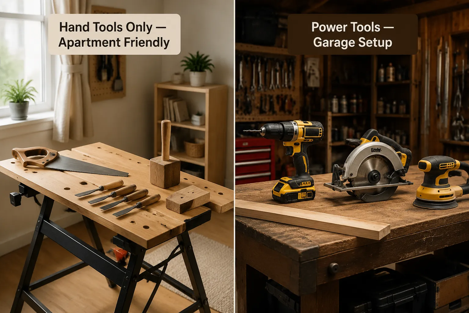 Woodworking Starter Kit for Small Apartments and Limited Spaces