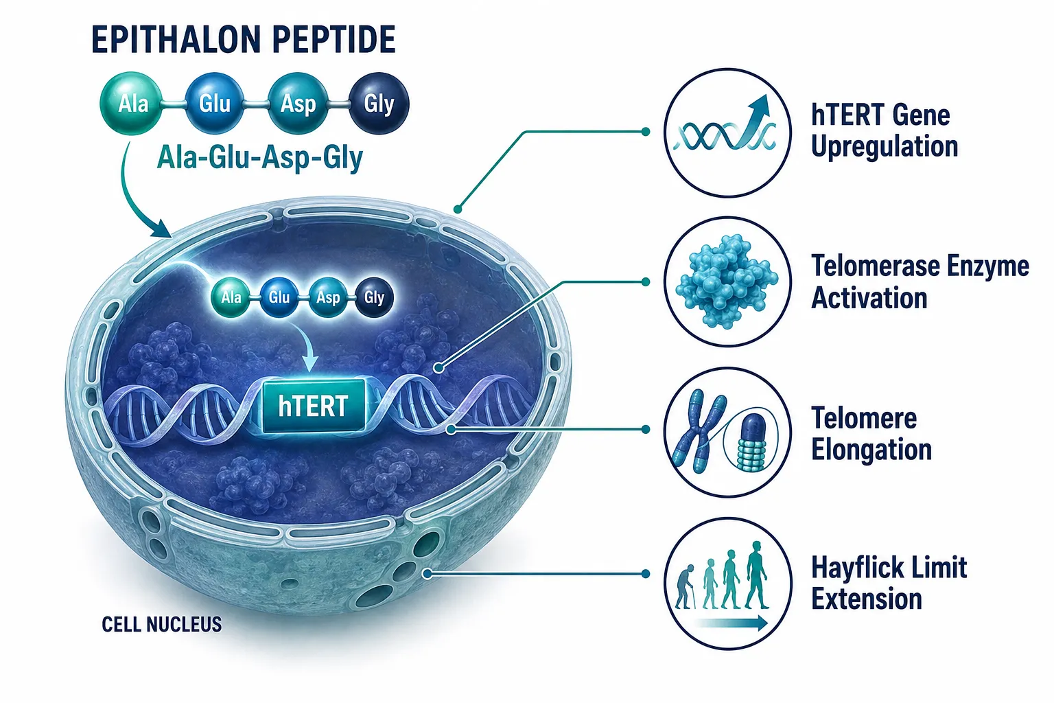 Mechanism of Action: How Epithalon Activates Telomerase