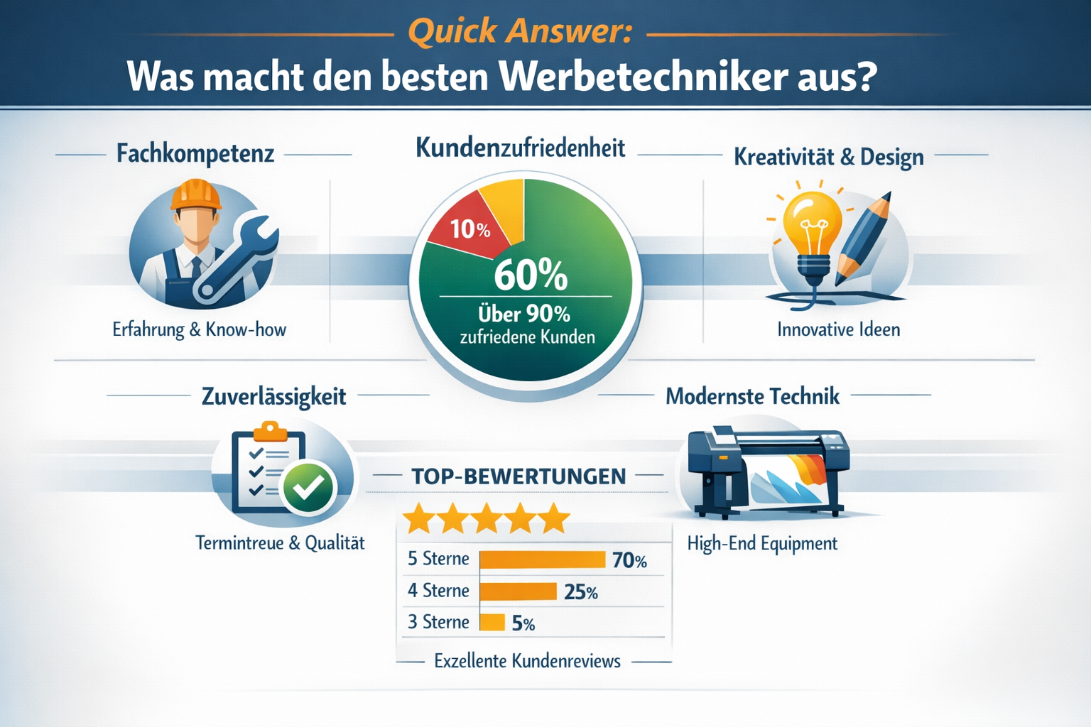 Professional infographic for article "Bester Werbetechniker Ennepe-Ruhr-Kreis: Der komplette Guide für professionelle Werbetechnik 2026", se