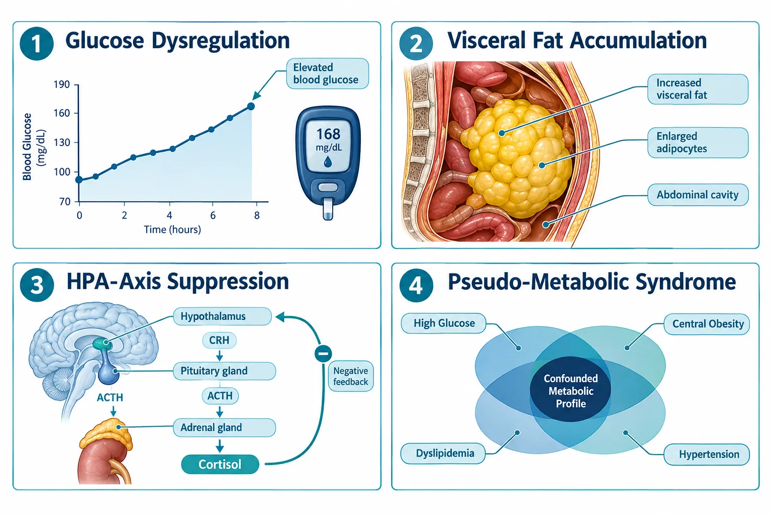 How Glucocorticoids Create a Pseudo-Metabolic Syndrome