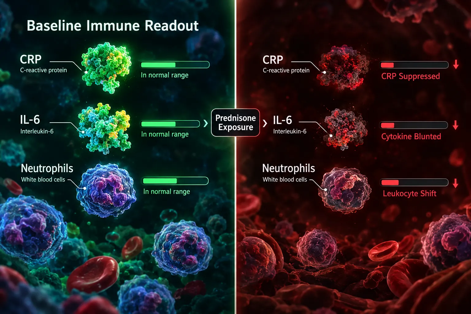 Immune Biomarker Distortion: What Prednisone Does to CRP, Cytokines, and Leukocytes