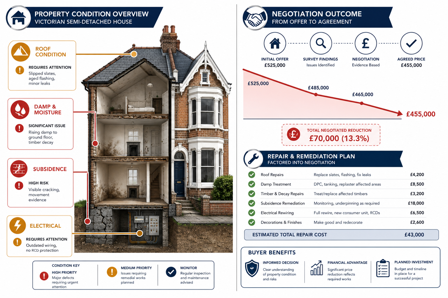Common Defects and Their Negotiating Weight