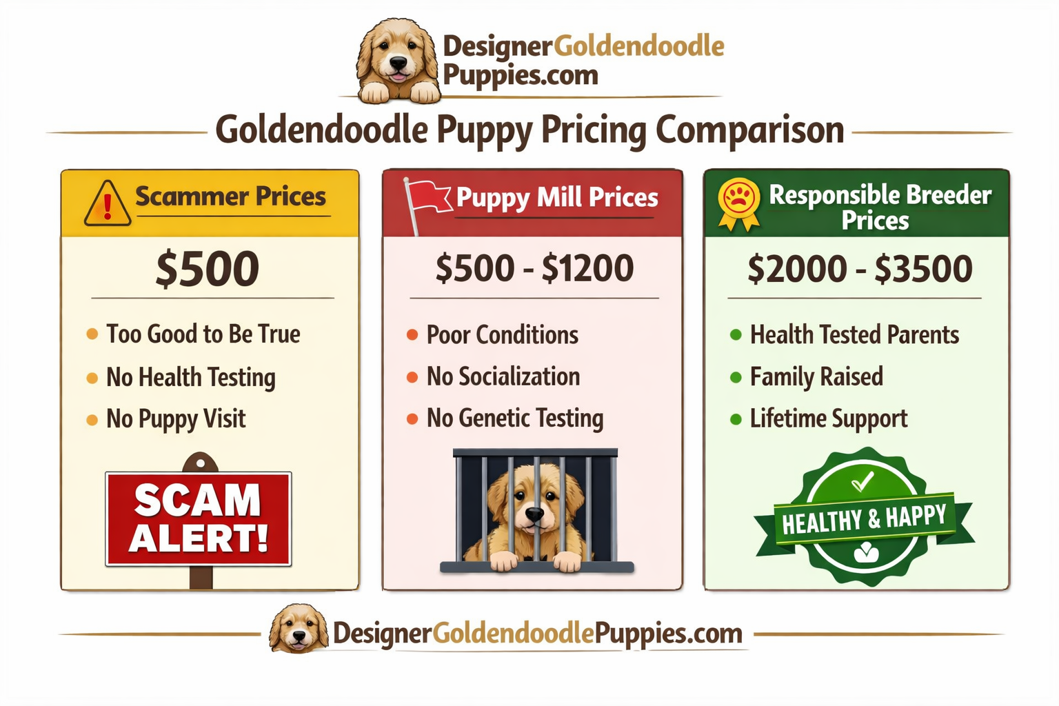 use keyphrases / topics as alt text do not use big paragraphs. Put logo of designergoldendoodlepuppies.com in images as possible where possi