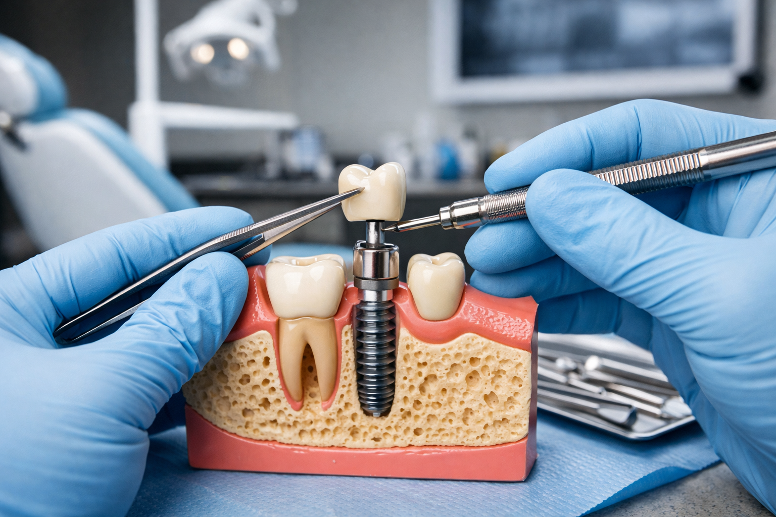 Can Dental Implant Crown Be Replaced Without Removing Post? | Dallas
