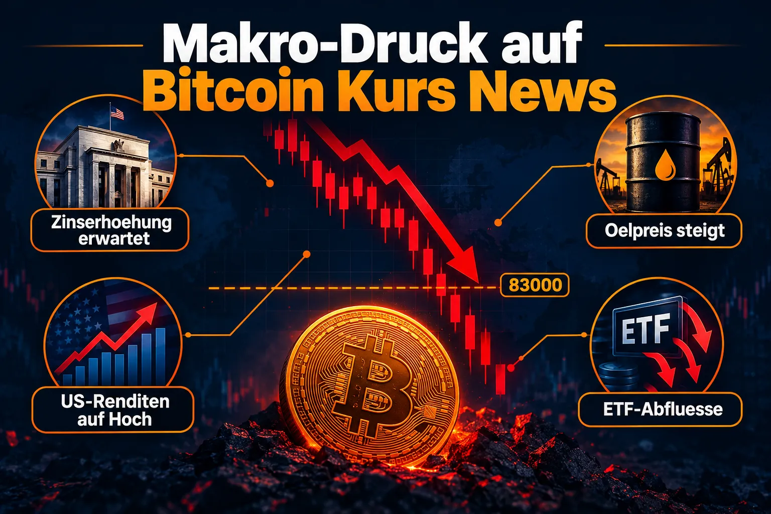 Belastende Faktoren: Fed, Iran und Renditen setzen Bitcoin unter Druck