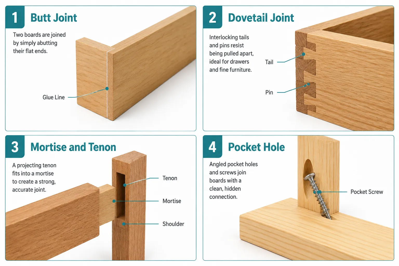 What Are the Main Types of Woodworking Joints and How Do They Work