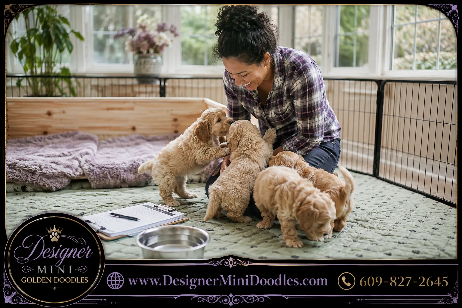 mini golden doodles near by