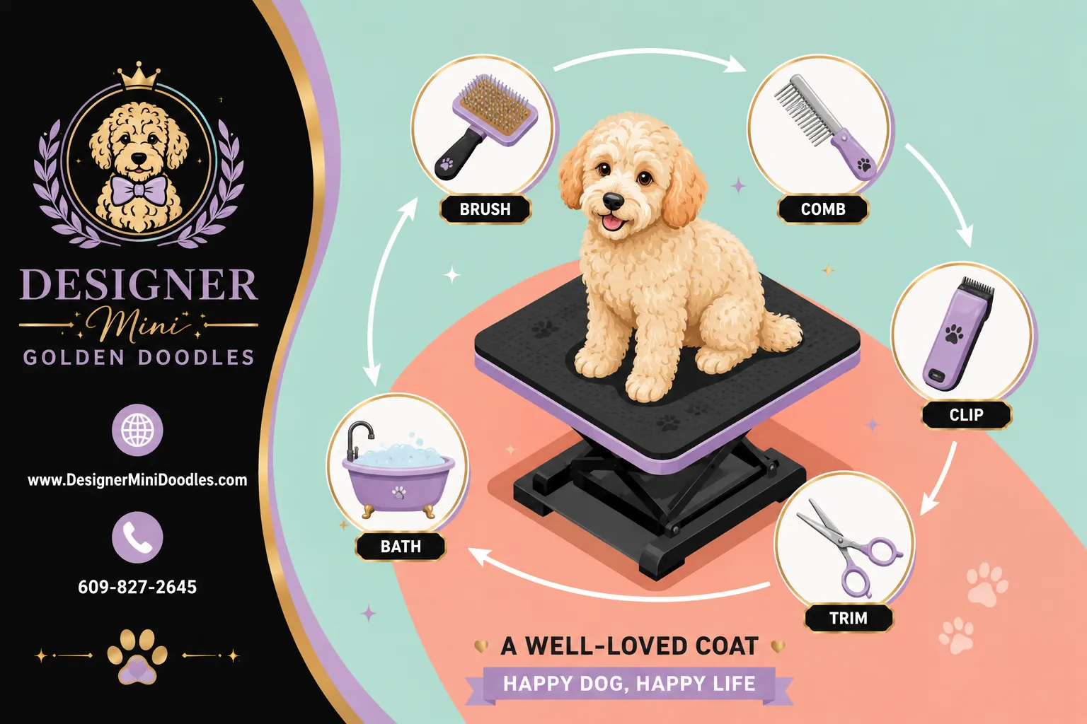 mini golden doodles near by