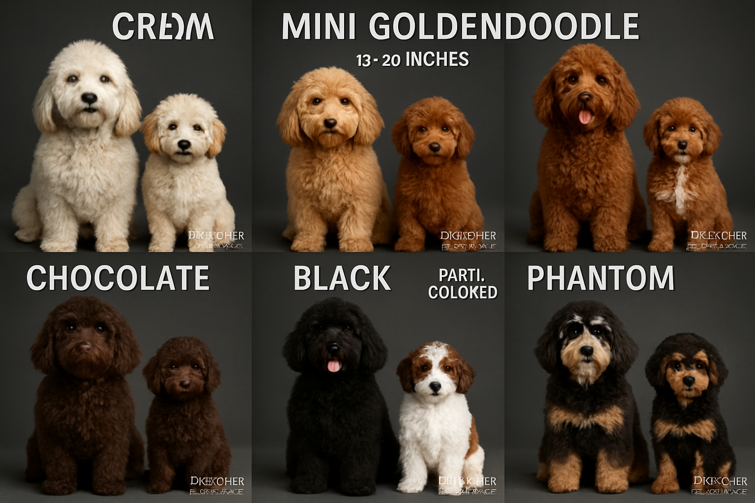 Mini Goldendoodle size chart