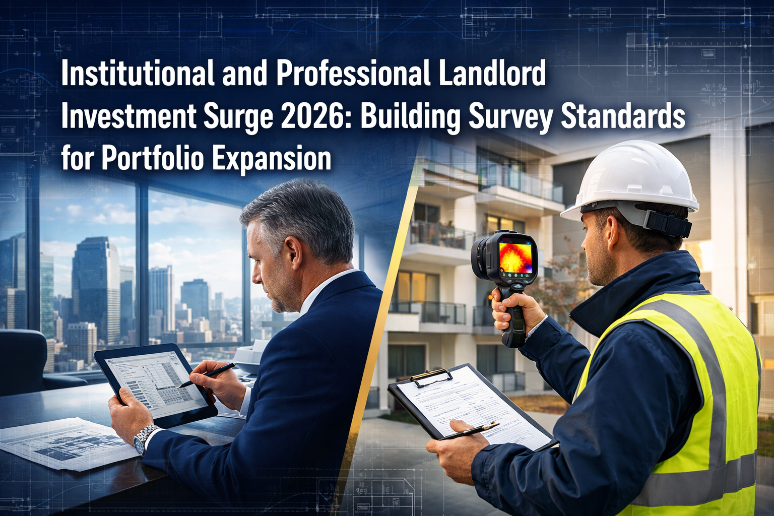 Professional () hero image featuring 'Institutional and Professional Landlord Investment Surge 2026: Building Survey