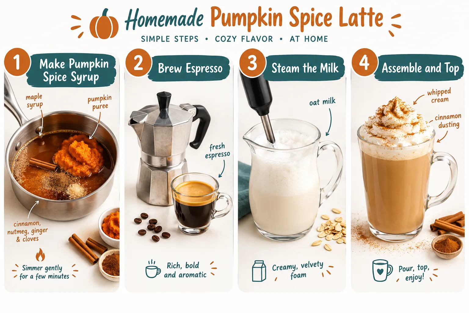 Key Ingredients for the Best Homemade Pumpkin Spice Latte