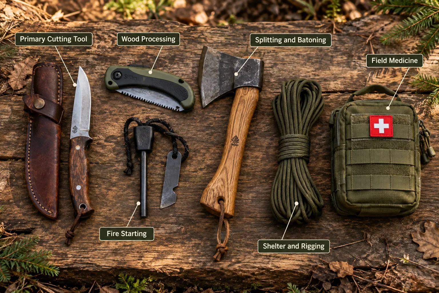 Essential Bushcraft Tools Kit for Woodland Survival