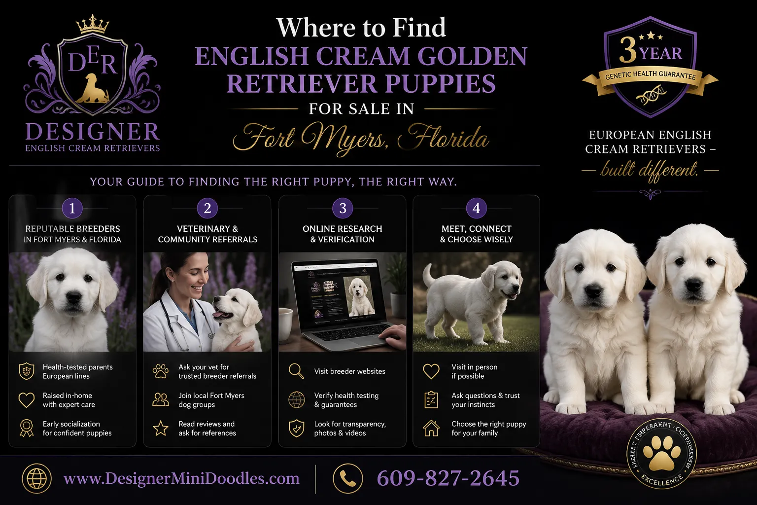 English Cream Golden Retriever Breeders Near Fort Meyers: How to Vet Them