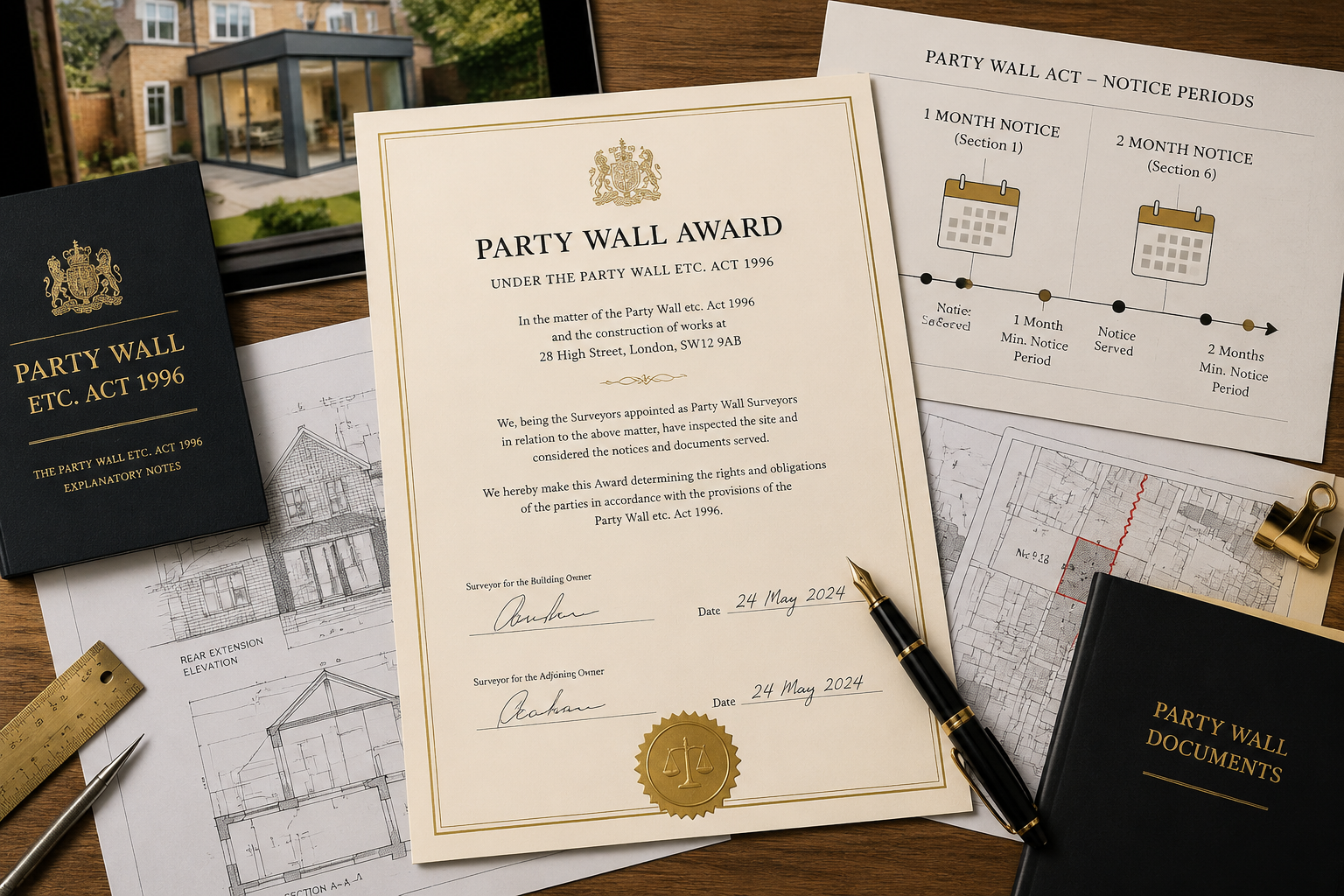 Party Wall Awards, Surveyor Roles, and Compliance Protocols for Larger Extensions