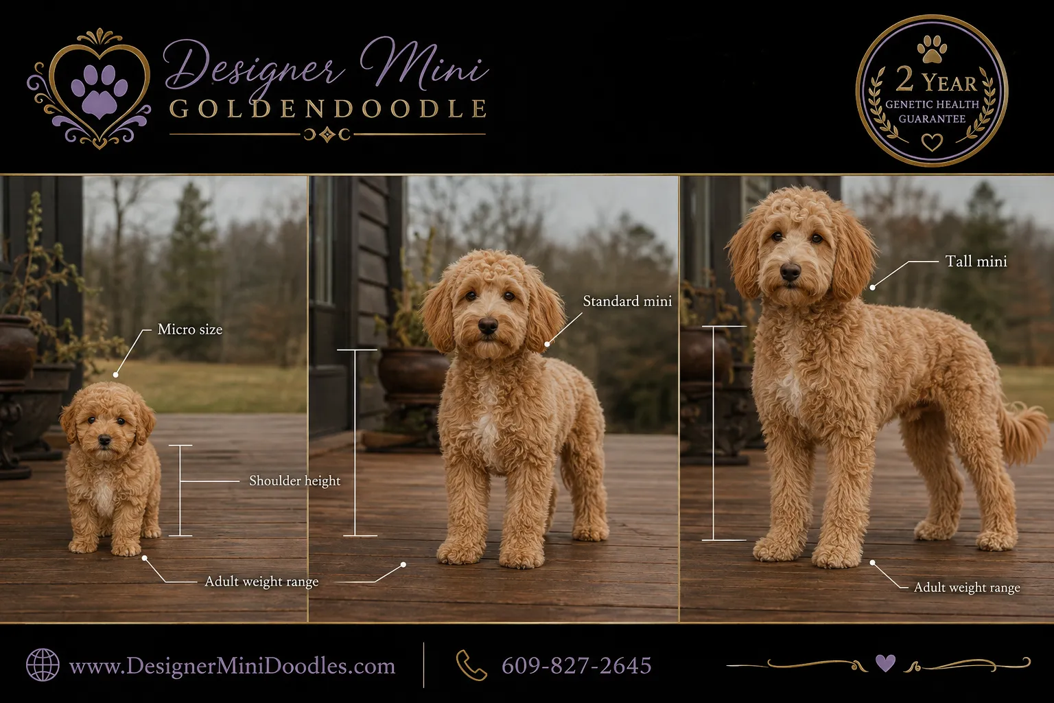 Mini goldendoodle vs regular goldendoodle: what is the size difference?