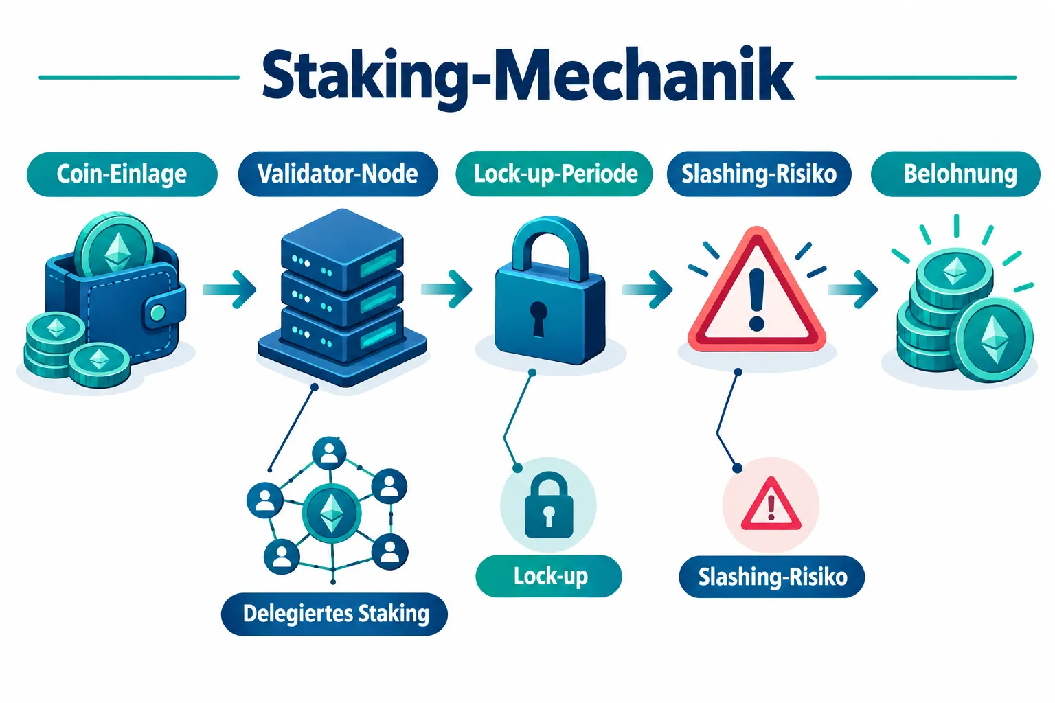 Was ist Staking? Mechanik, Lock-up-Perioden und Slashing im Detail
