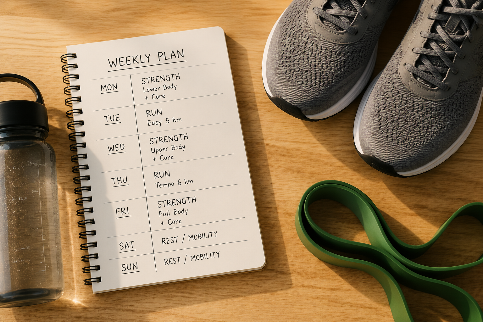 A Simple Weekly Strength Plan for Beginner and Returning Runners