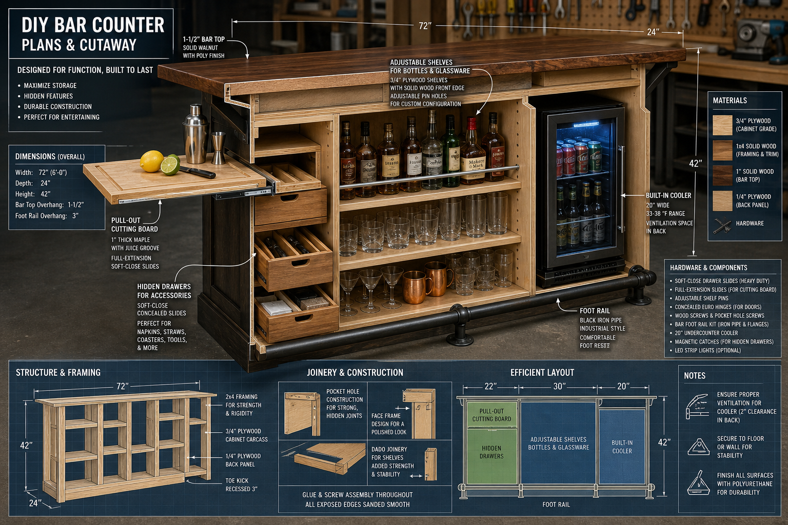 Designing Your Ultimate DIY Bar Furniture Sets with Integrated Storage