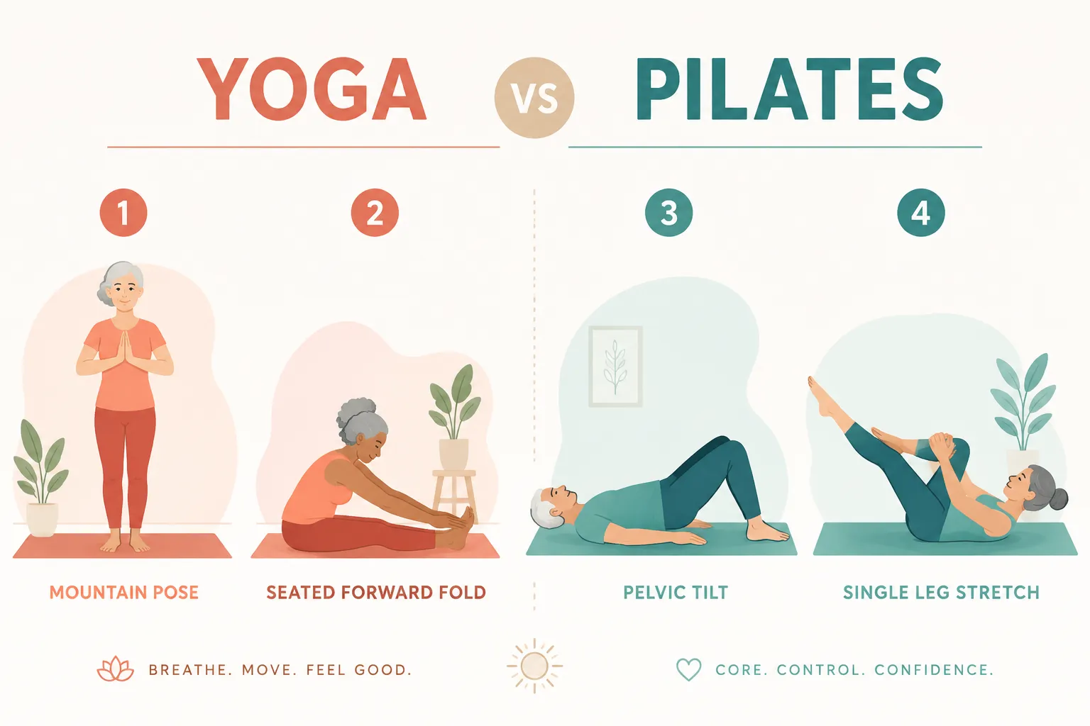 Pilates exercises for seniors to build core strength