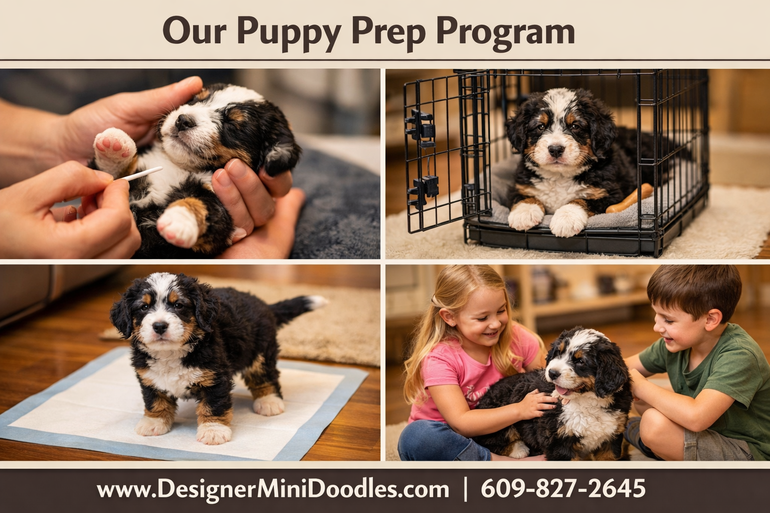 Miniature Bernese mountain dog puppies