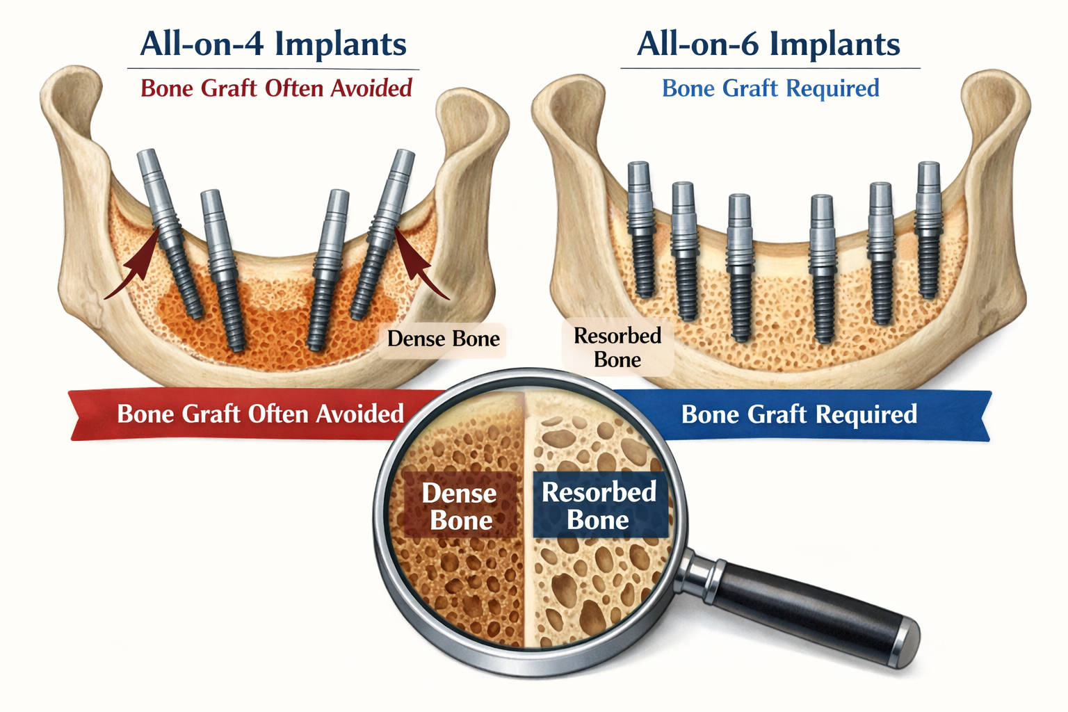 All-on-4 vs All-on-6 dental implants: which is better?