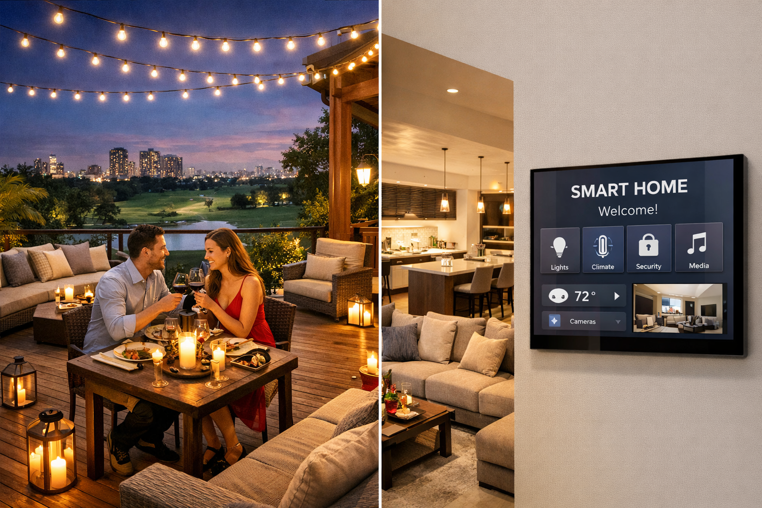 Detailed () image illustrating the diverse amenities and experiences offered by a luxury Airbnb for intimate celebrations