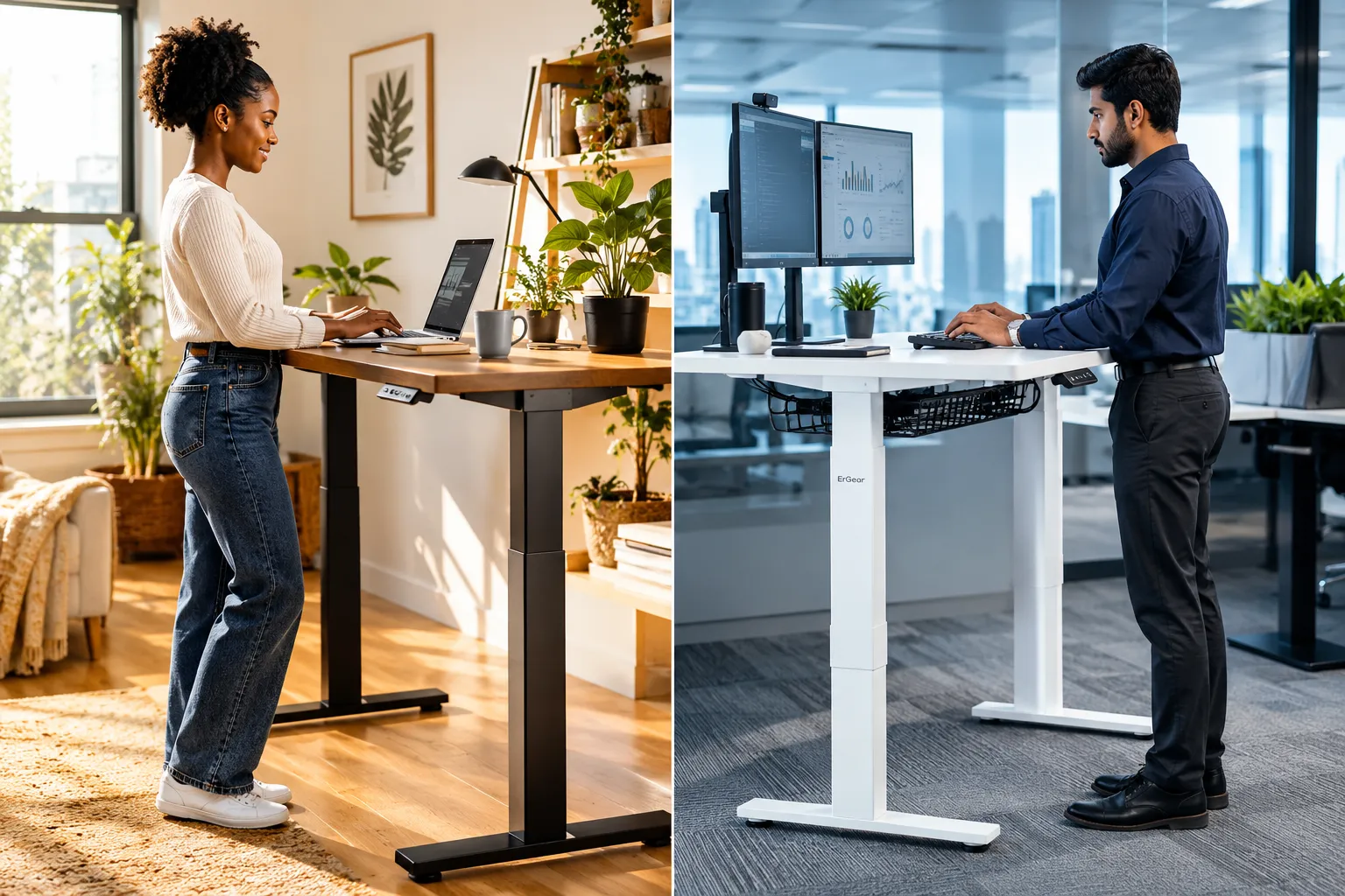 Which Standing Desk Is Better for Back Pain: Fezibo or ErGear
