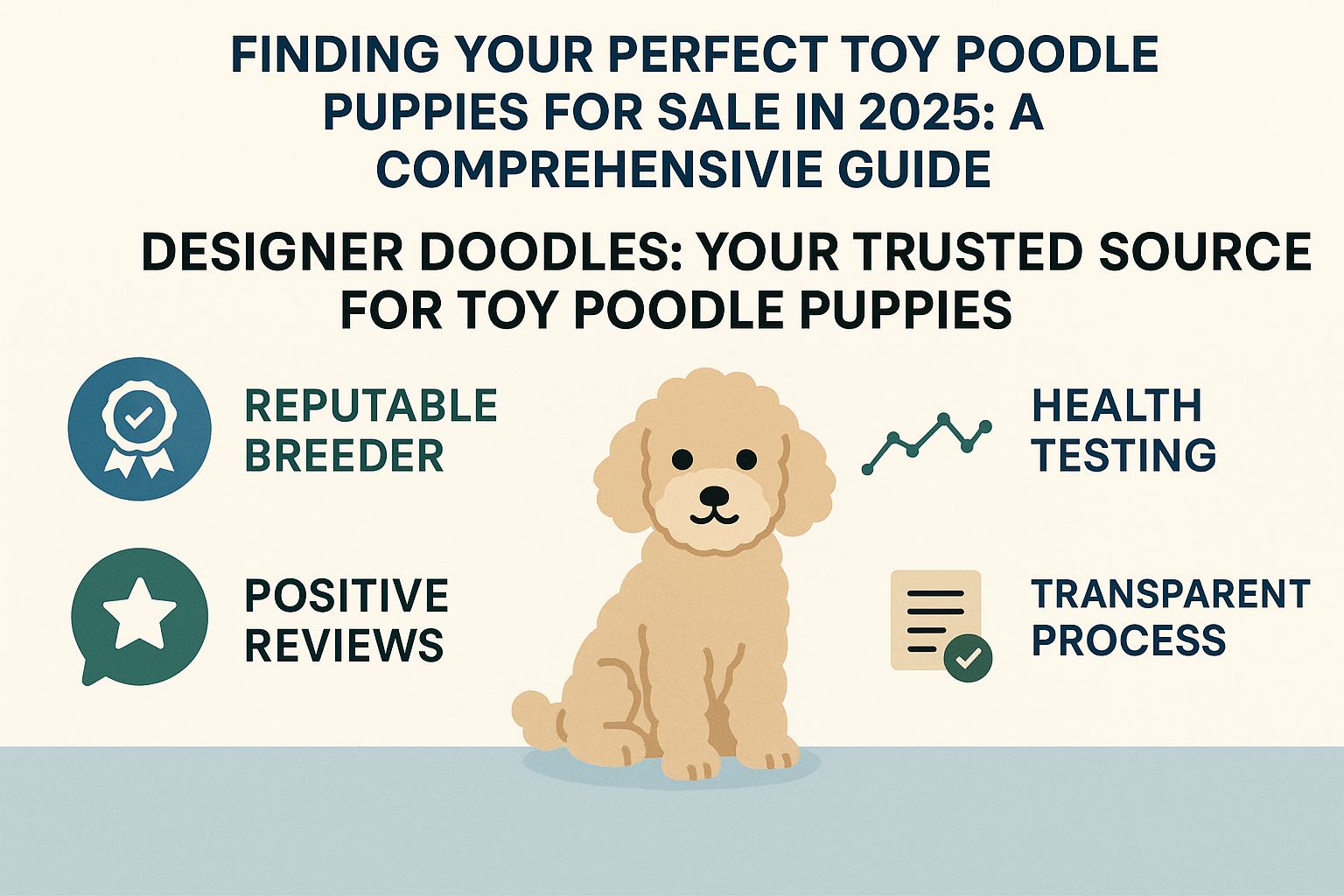 Professional landscape infographic (1536x1024) for article "Finding Your Perfect Toy Poodle Puppies for Sale in 2025: A Comprehensive Guide"