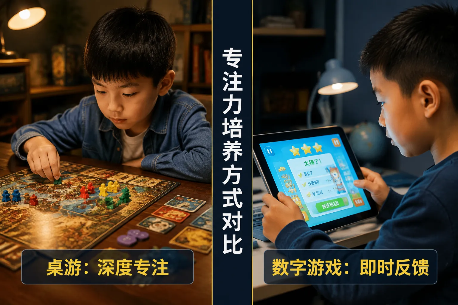 棋盘游戏和数字游戏哪个对专注力训练更有效