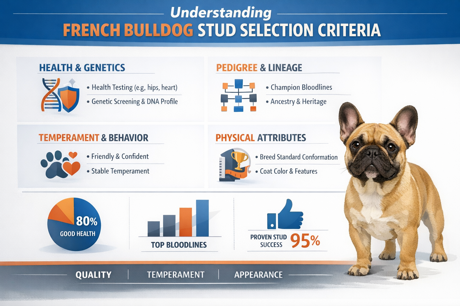 Professional infographic for article "Finding the Best French Bulldog Studs Near Me: Your Complete 2026 Guide", section: "Understanding Fren
