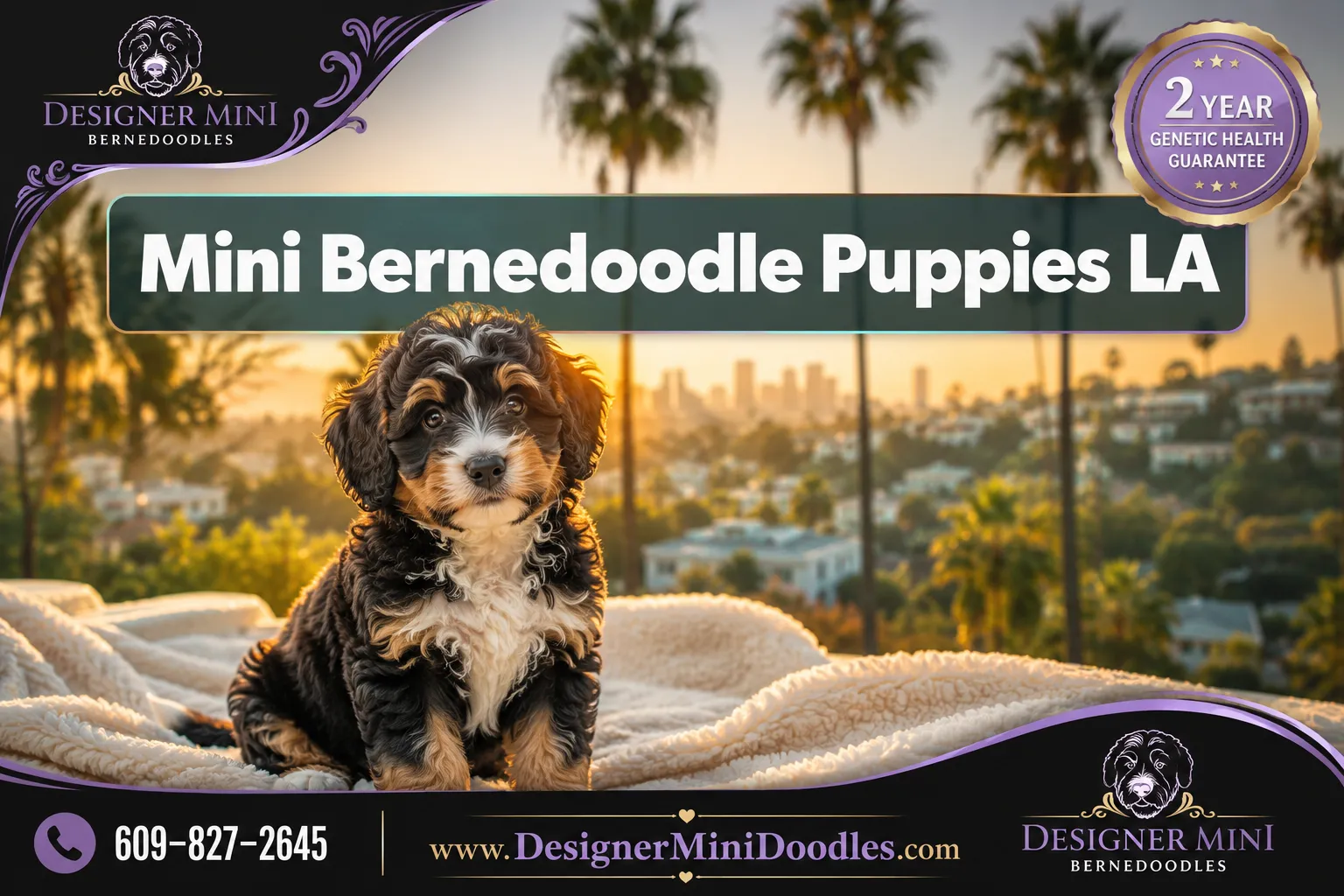 mini bernedoodle puppies LA
