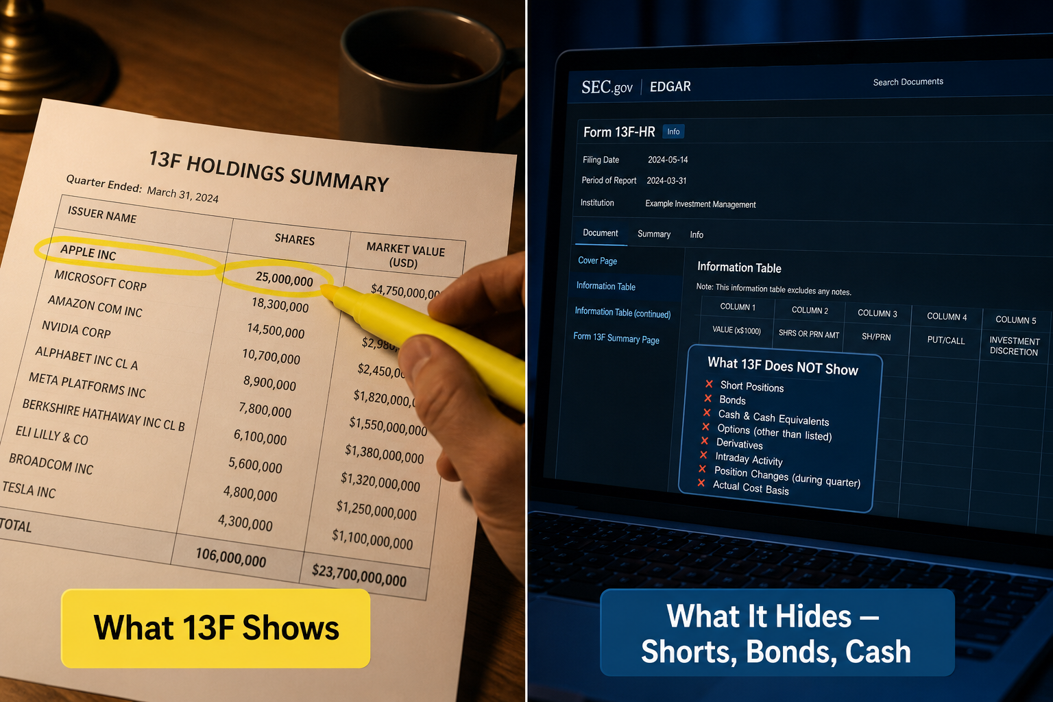 What a 13F Filing Shows, and What It Hides
