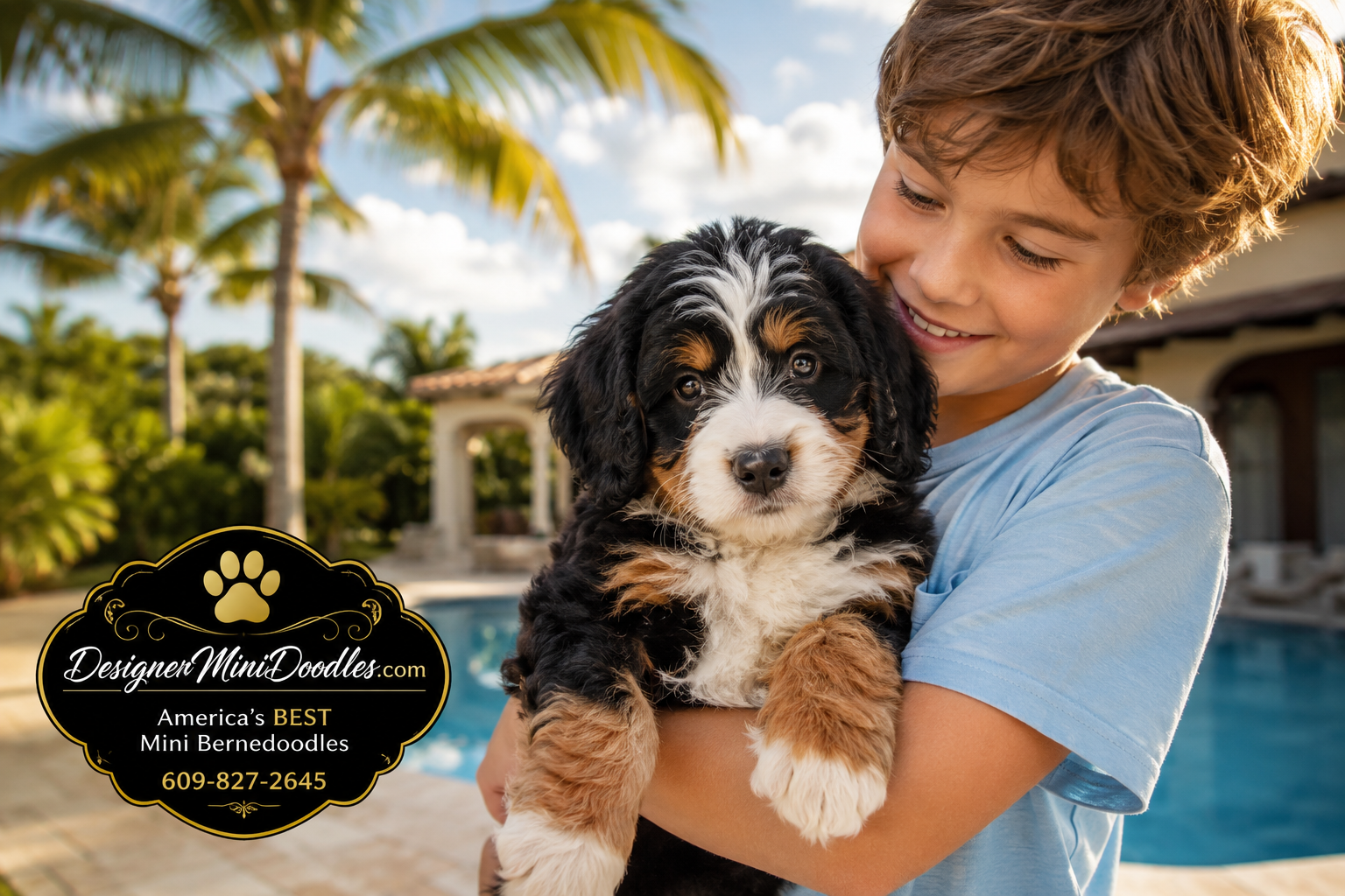 Mini bernedoodle puppies in Florida