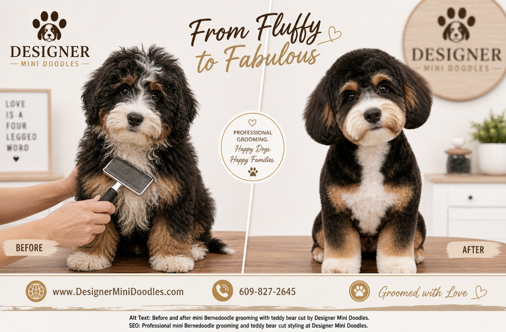 How do mini Bernedoodles compare to standard Bernedoodles?