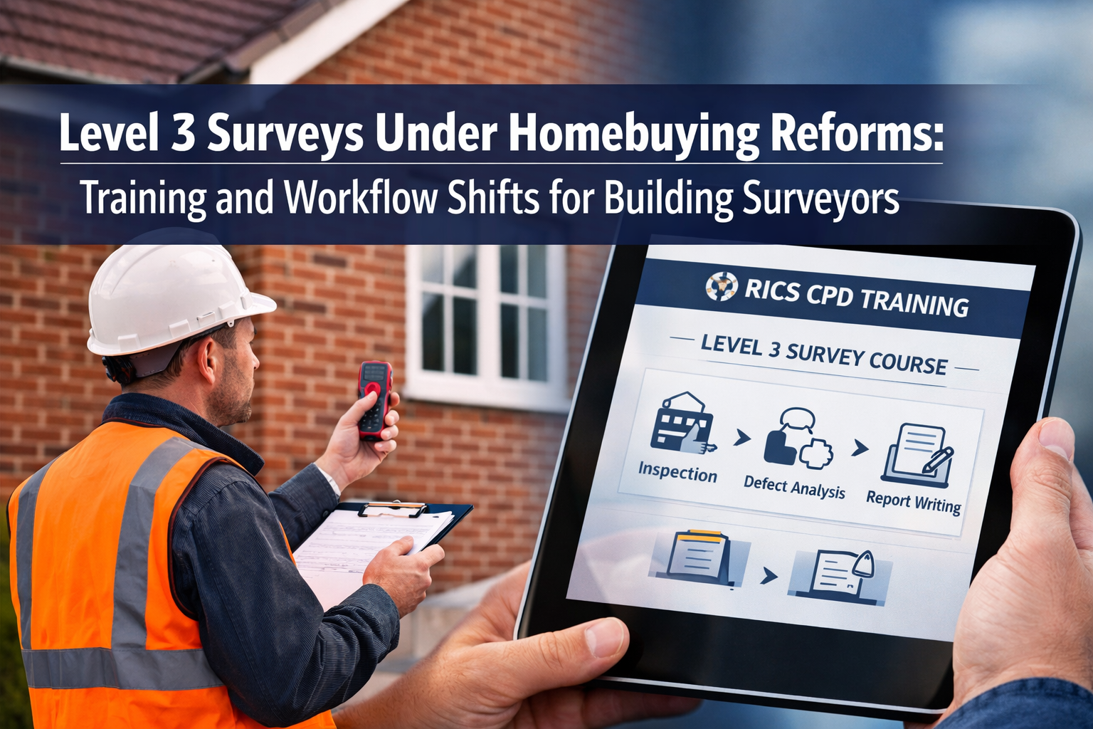 Professional () hero image with 'Level 3 Surveys Under Homebuying Reforms: Training and Workflow Shifts for Building
