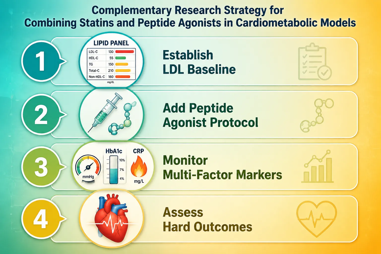 How Peptide and Statin Research Protocols Complement Each Other