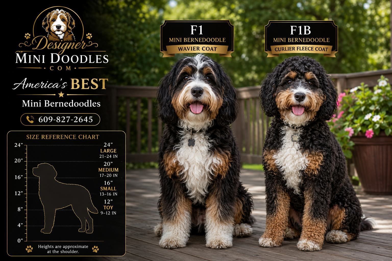 What's the Difference Between F1 and F1B Mini Bernedoodles?
