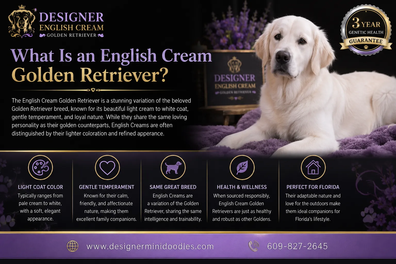 english cream golden retriever puppies in Florida
