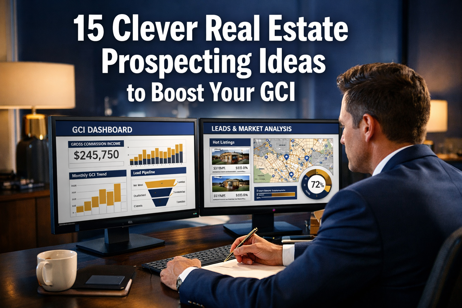 Photorealistic, high-resolution photography, Professional landscape format (1536x1024) hero image featuring bold text overlay '15 Clever Rea