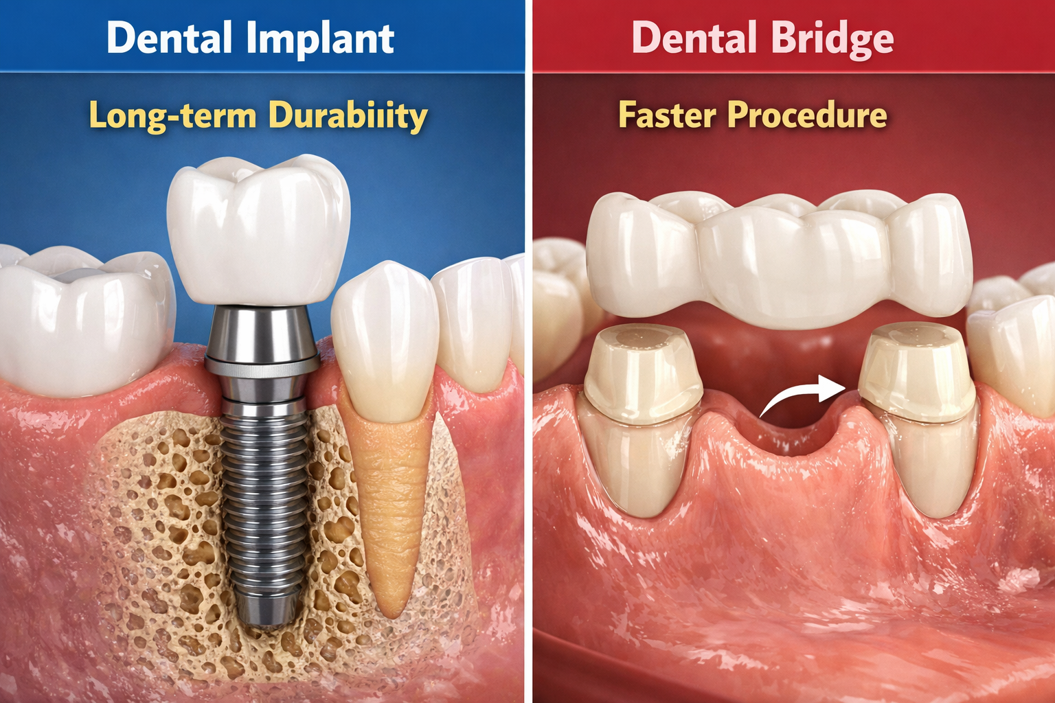 Dental implant vs bridge: which is better and why?