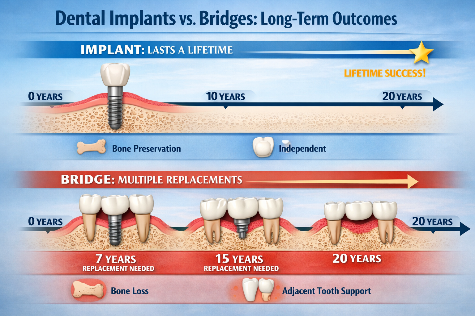 Dental implant vs bridge: which is better and why?