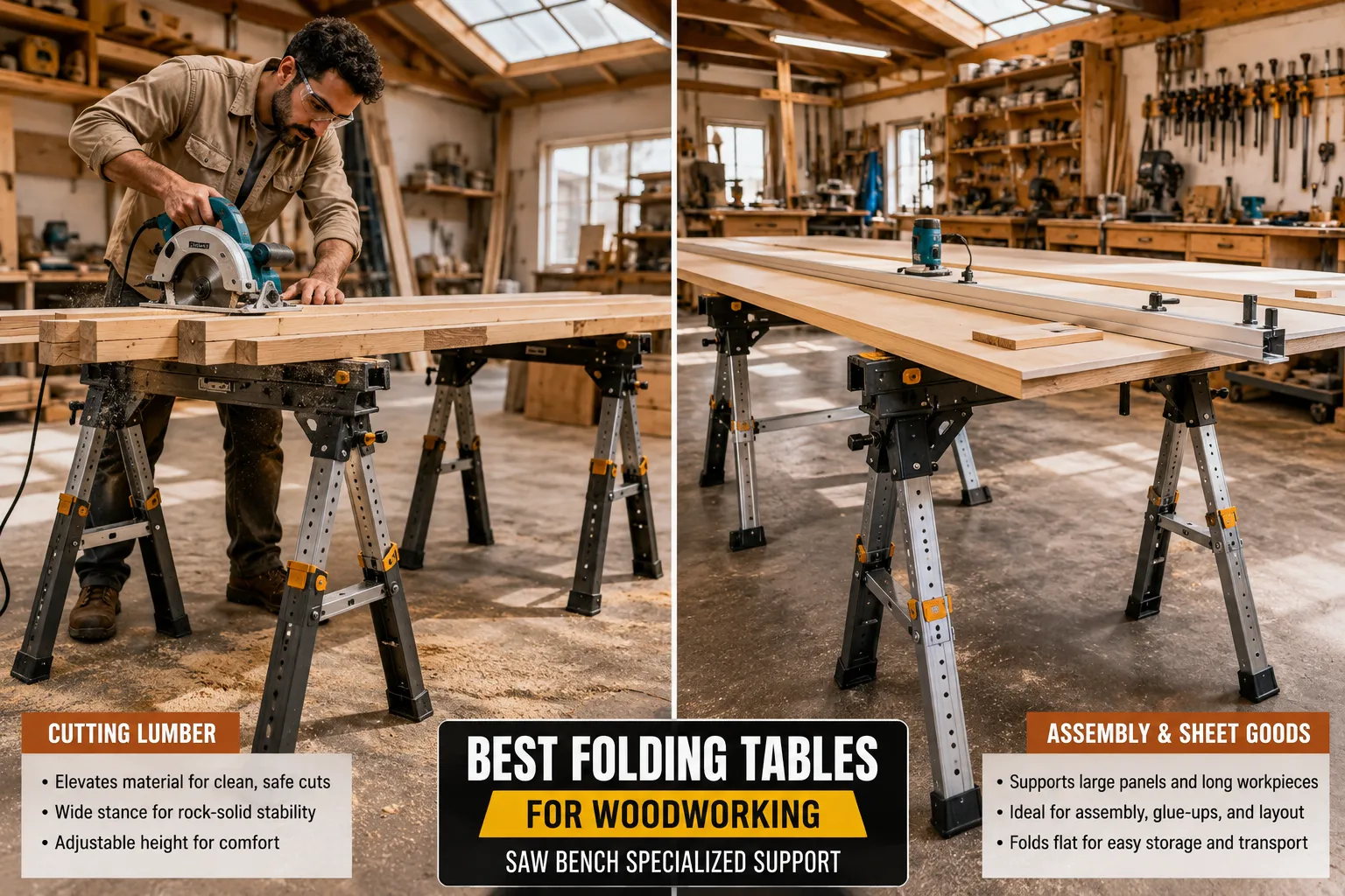Saw Bench (Sawhorse) Options: Specialized Support for Cutting and Assembly