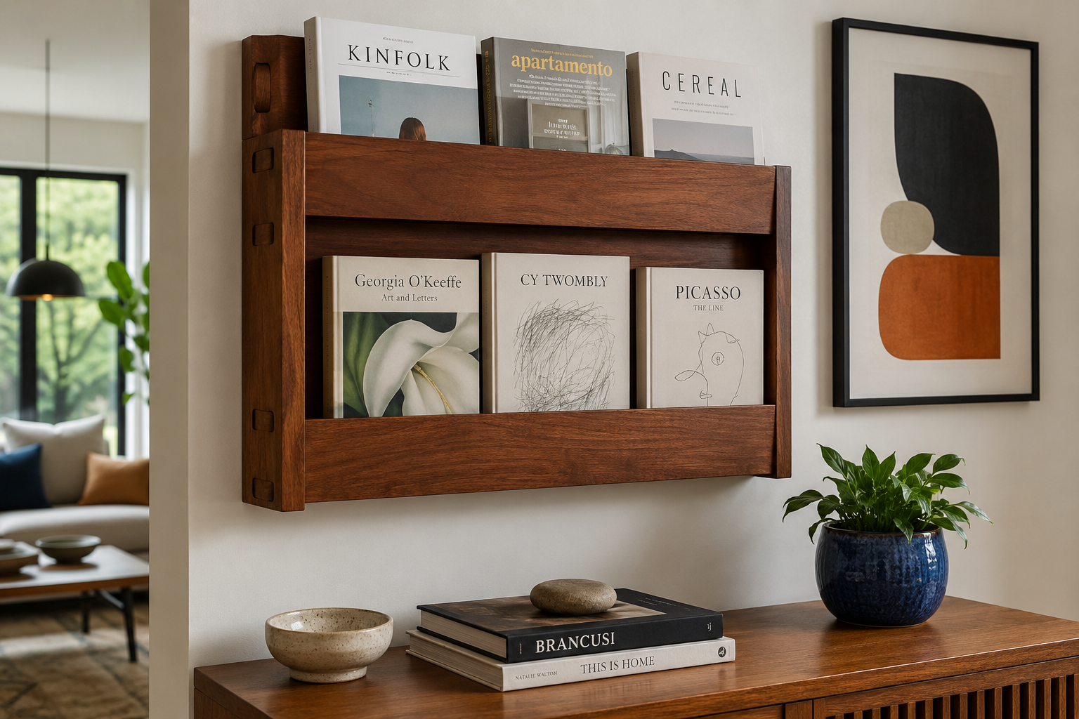 Maximizing Space and Style with Wall-Mount Custom Wooden Magazine Racks