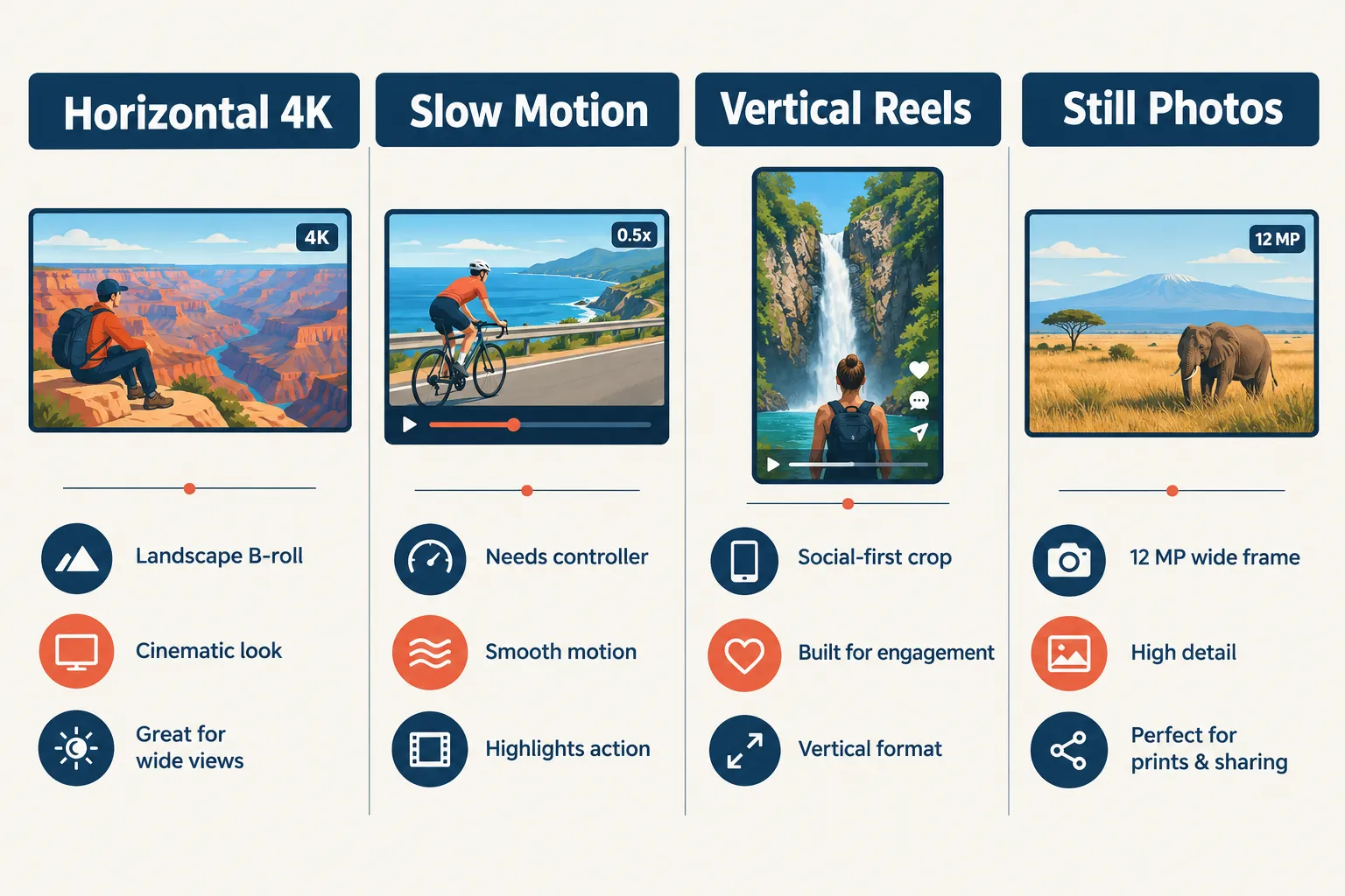 DJI Neo 2 travel camera and video features illustration