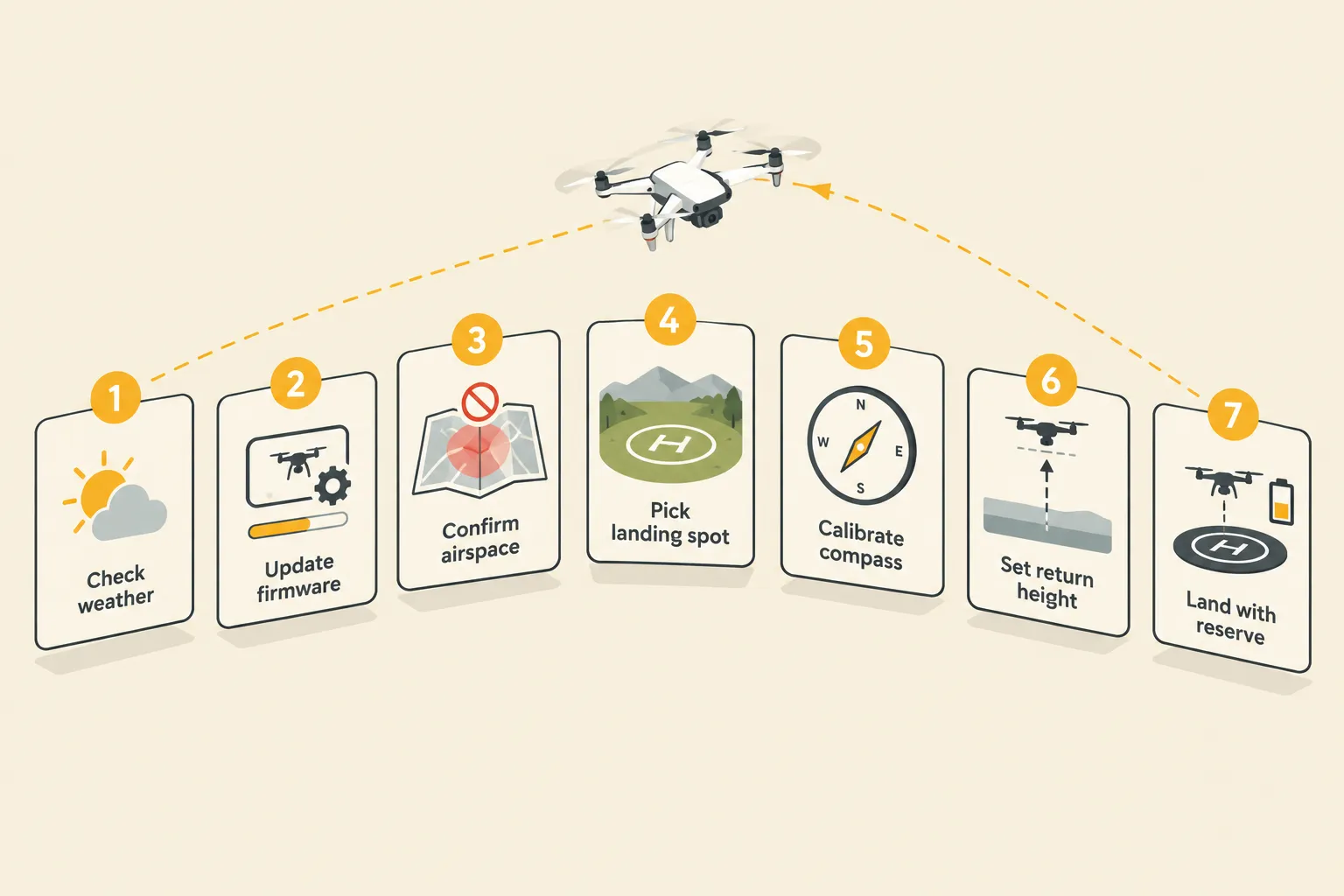 DJI Neo 2 preflight checklist illustration
