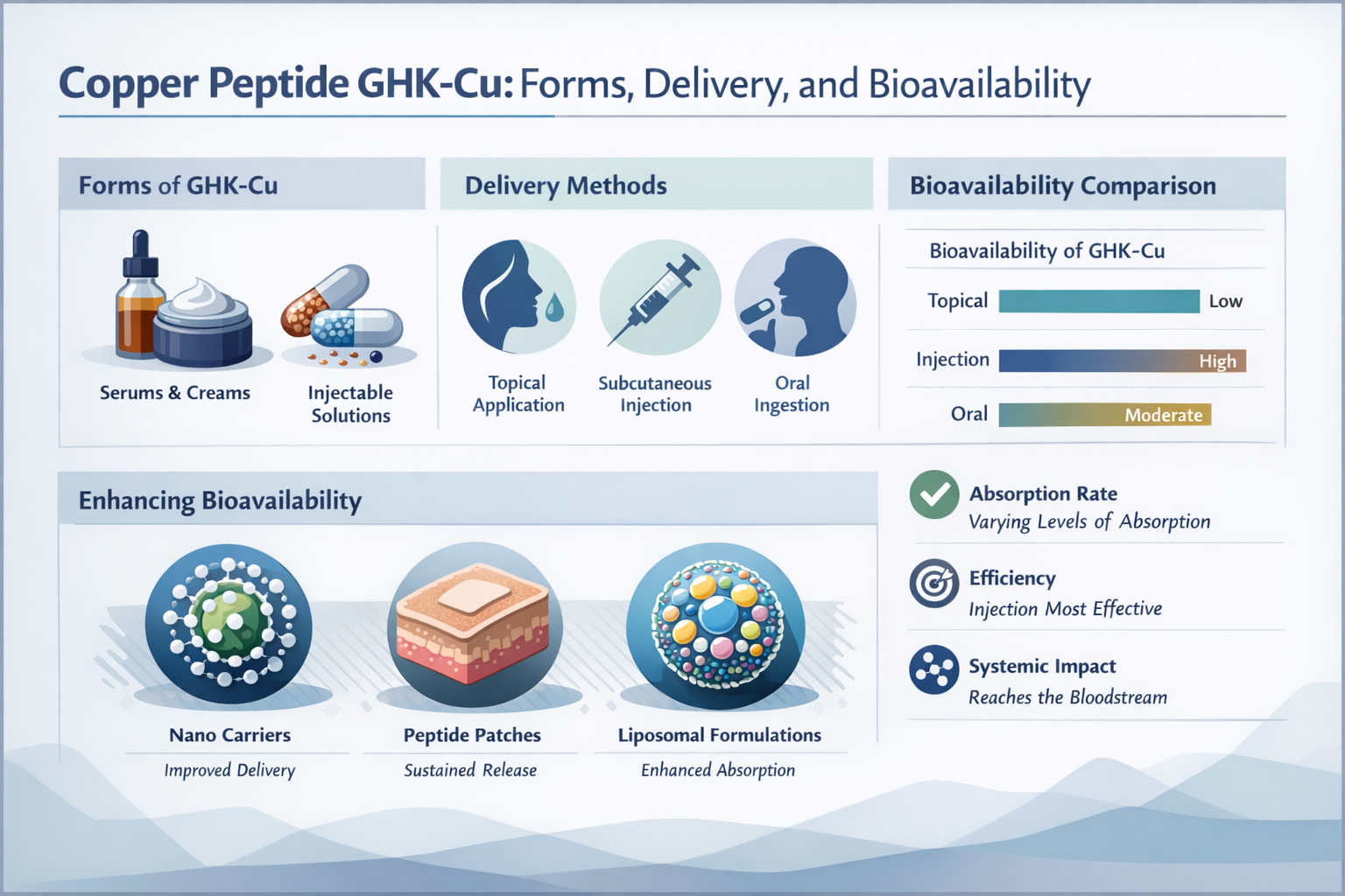Professional landscape infographic (1536x1024) for article "Copper Peptide GHK-Cu: The Complete Guide for Performance and Regeneration in 20