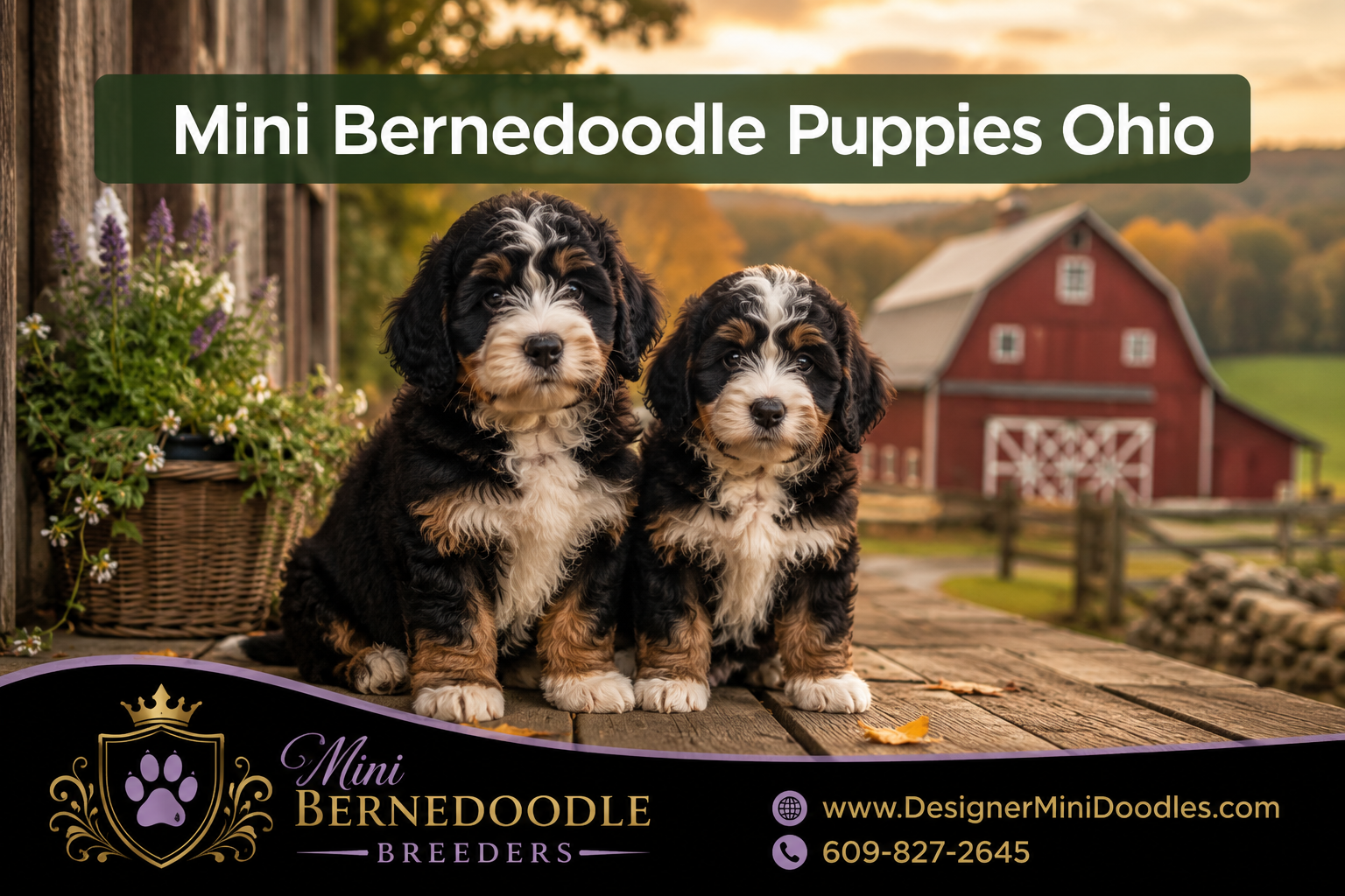 mini bernedoodle puppies Ohio