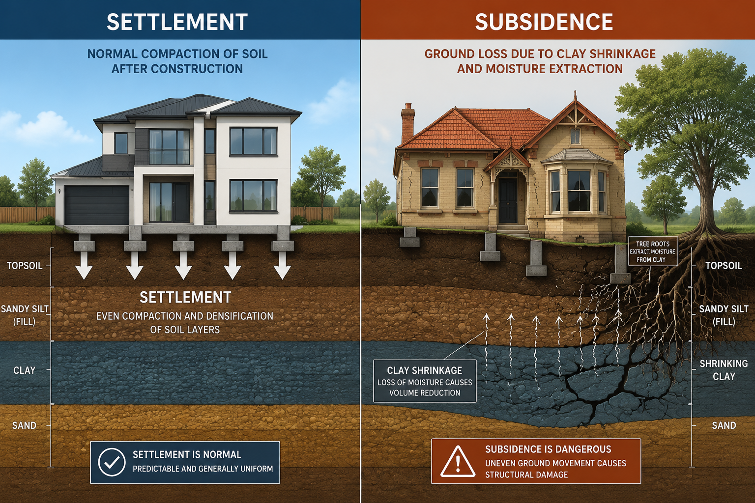 Settlement vs. Subsidence: Why the Distinction Matters