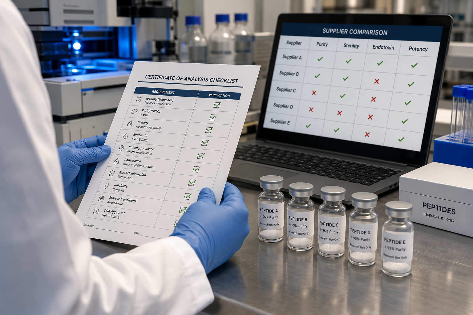 How to Compare COAs Across Peptide Suppliers