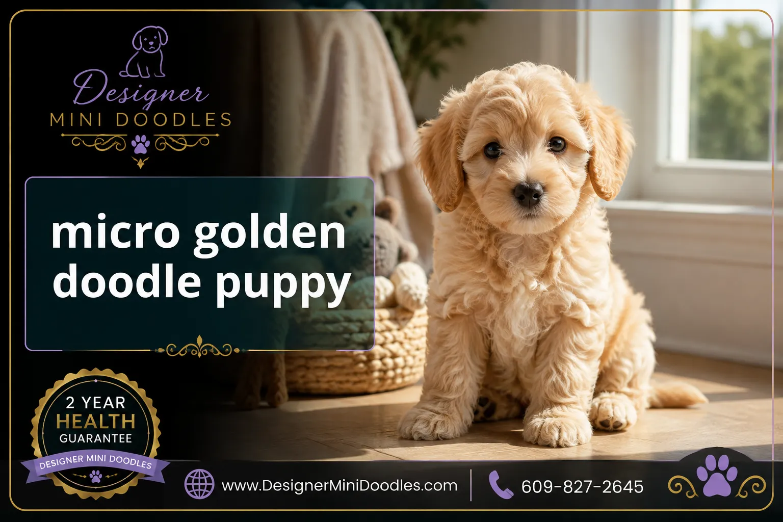 micro golden doodle puppy